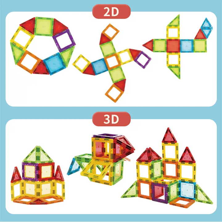 Jeu de construction magnétique – 46 pièces