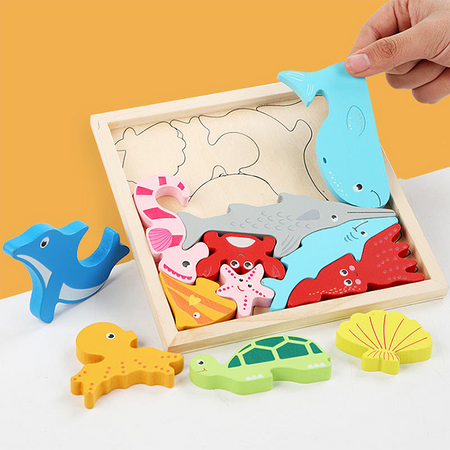 Puzzle éducatif en bois