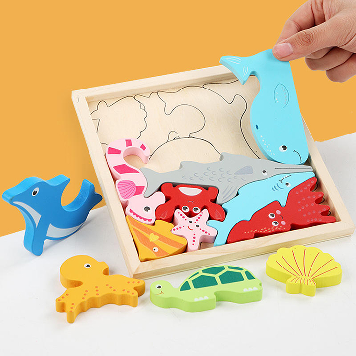 Puzzle éducatif en bois