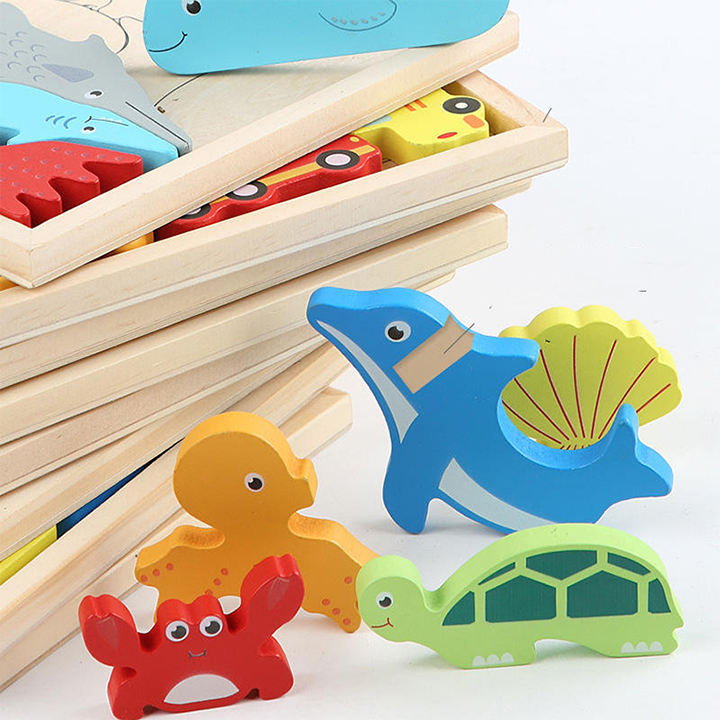 Puzzle éducatif en bois